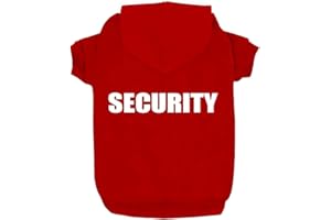 Izefia Odzież dla psa Bluza z kapturem Bezpieczeństwo Drukowane Rdc Zwierzęca Odzież dla Psa Ciepła Bluza Płaszcz Bawełniany dla małego Psa Średniego Kocia (Czerwony, XL)