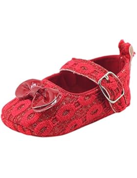 Omiky® Neugeborene Säuglings-Baby-Mädchen Bowknot-Krippe schuhe Weiche alleinige Anti-Rutsch-Turnschuhe