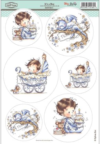 Wee Stamps Topper Sheet 8.3''X12.2'' -It's A Boy Wee Stamps Topper Sheet 8.3''X12.2'' -It's A Boy