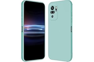 RankOne Funda para Redmi Note 10S / Redmi Note 10 (4G) / Poco M5s (6.43" Inches) Carcasa de Silicona de TPU Suave - Cian Claro