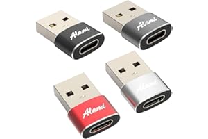 GENERICO Adattatore da Usb A a Usb C, 4 Pezzi,10 Gps,Tipo C Femmina A USB Maschio, compatibile Connettore Cavo Caricatore per Apple Watch 8 9,iPhone 15 16 14 Pro Max,iPad 11 Air 5 Mini 6,Samsng Galaxy