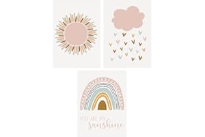 PLABBDPL Immagini per la Cameretta dei Bambini, Set di 3 Quadri Poster, Tela, Decorazione da Parete Regalo senza Cornice