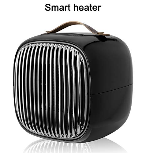 Mini Radiateur Électrique en Céramique Sawpy Portable Intelligent Radiateur 800W Avec Protection Contre la Surchauffe, Volume d'air à 3 Voies, Idéal pour la maison et le bureau