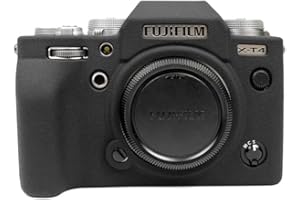 MUZIRI KINOKOO Fuji XT4 etui silikonowe etui kompatybilne z aparatem Fuji XT4, miękka gumowa obudowa ochronna na aparat, Czarny, Etui kosmetyczne