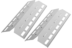 WELL GRILL 39.5cm Burner Cover Gas Grill Stainless Steel Flame Diffuser Replacement Parts for Landmann Triton 2.0 & 3.0, Taino, Burnhard and Most Gas Grills, Pack of 2