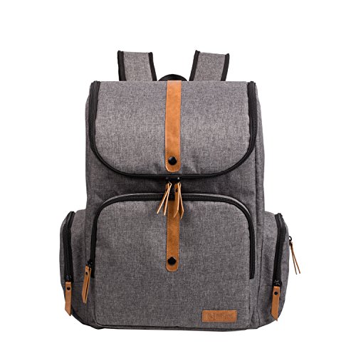 ALLCAMP Zaino Mamma Multifunzione neonato Fasciatoio Bambino impermeabile,Zaino per mamme,3 tasche isolanti bottiglia per Viaggiare mamma papà