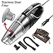 Produktbild LIBERRWAY Auto Staubsauger 6KPa Saug Portable Handheld Auto Vacuum Nass Trocken Auto Staubsauger mit Edelstahlfilter, 14FT Netzkabel DC 12 V, 2 Jahre Garantie, Schwarz