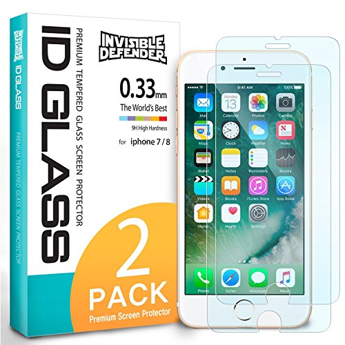 Protector de Pantalla para Apple iPhone 8 Ringke Invisible Defender Glass  MAX HD CLARIDAD  vidrio protector de Pantalla Garant  a de por vida de precisi  n de alta definici  n  HD  para iPhone8