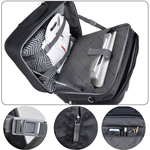 Trolley Ejecutivo, Coofit Trolley Ordenador Maletines con Ruedas Portatil Trolley Maleta Trolley (Coofit Negro) (Negro) - COOFIT
