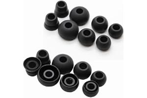 RHINENET Replacement Silicone Ear Tips Earbuds For Powerbeats 2 & For Powerbeats 3 Earphones (Black)