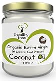 Aceite de Coco Orgánico Virgen Extra Prensado en Frío, de Sri Lanka | Perfecto Para Cocinar, Hornear, Freír y Hacer Hermosas Sus Recetas - 500ml | Aceite de Coco por TheHealthyTree Company