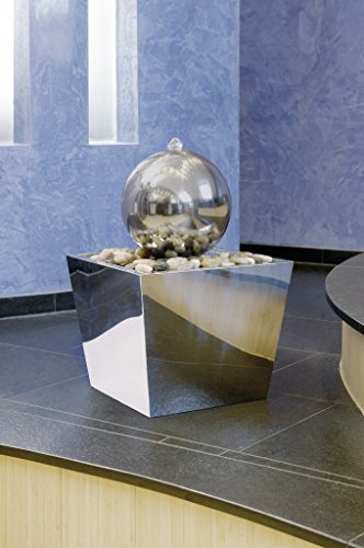 Seliger Kugelbrunnen Sirus aus Edelstahl
