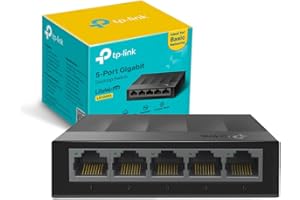 TP-Link LS1005G Switch Ethernet 5 Porte Gigabit, Sdoppiatore Ethernet, Ideale per la Casa e il Ufficio, Plug-and-Play, Funzionamento Silenzioso, Montaggio Desktop