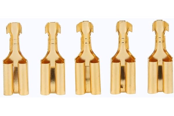 100 St Bladkontakt Fyrkantig Bladkontakt Kontaktdon Mässing Plug and Pull Type Connector Terminal 7,8 Mm för Maskiner Elektricitet Järnväg Varvsbyggnad Luftfart