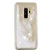 Produktbild HopMore Silikon Glitzer Handyhülle für Samsung Galaxy S9 Hülle 3D Flüssig Transparent Muster Kreativ Lustig Schutzhülle Durchsichtig Handyhülle Stoßfest Gummi Cover Slim Bumper - Weiße Feder
