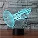 Produktbild 3D Led Illusion Trompete Modell Nachtlicht Usb 7 Farben Blinkende Musikinstrumente Tischlampe Für Kind Neuheit Geschenke