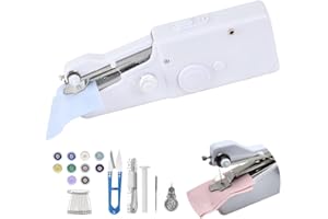 AIMAKE 29 pcs Mini Nähmaschine, Elektrische Schnellstichwerkzeug, Handliche Tragbare Nähmaschine, für Stoff Kleidung, Leder, DIY