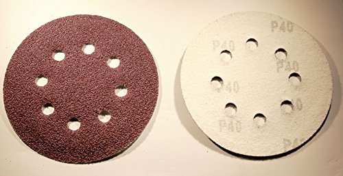 100 Blatt Klett Haft Schleifscheiben Exenter Schleifpapier Ø125 mm - Körnung 40