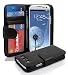 Produktbild Cadorabo Hülle kompatibel mit Samsung Galaxy S3 / S3 NEO Hülle in OXID SCHWARZ Handyhülle mit 3 Kartenfächern Case Cover Schutzhülle Etui Tasche Book