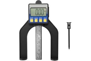 Calibro Digitale di Profondità, Weytoll Display Digitale LCD ad Alta Precisione Righello di Altezza e Profondità con Campo di Misurazione 0-85mm Fondo con Magneti