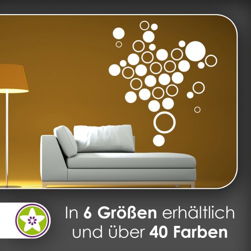 Retro círculos pared adhesivo en 6 tamaños –  – Vinilos Wal