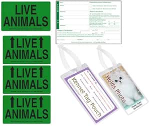 LIVE Animal Label Set of 5 Bonus Kennel Name Tag-Photo Holder: Amazon ...