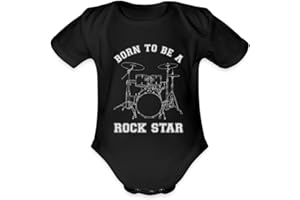 Spreadshirt Born to Be A Rock Star Body Bébé Bio Manches Courtes