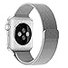 Produktbild LECASO 42mm Milanese Fully Magnetverschluss Schließe Mesh Loop Edelstahl iWatch Band Ersatz Armband Strap für Apple Uhrenband Alle Modell 42mm Serie 1 und 2 - Silber