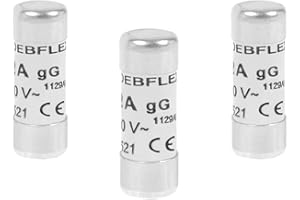 DEBFLEX Fusible électronique - Fusible céramique - Fusible avec voyant - Fusible voyant - Fusible 2A - Sachet De 3 Fusibles Avec Voyant 8,5X23 2A - Deblex 715646