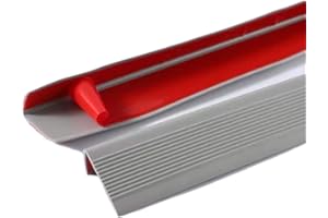 ZAYEJOD Tira de borde de vinilo autoadhesivo antideslizante de 1 m para escalera, borde de escalón antideslizante, goma de PVC (50 x 25 mm, gris)