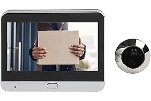 DRHOMEAM Digital Door Viewer Camera, 4.3 Inch LCD Display 1080P Wireless Door Peephole Camera HD Video Doorbell Viewer Night Vision Motion Sensor for Home Security