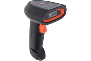 BEWINNER Skaner Kodów Kreskowych, Ręczny Bezprzewodowy Bezprzewodowy Czytnik Kodów Kreskowych 2D Barcode AI Intelligent Voice Broadcast Scanner z Odbiornikiem dla Supermarketu