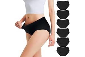 Falechay Slip Donna Mutande Cotone a Vita Media Culotte Pacco da 6