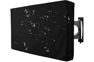 AYLYHD Outdoor TV Cover 22"-70" Inch Dustproof Weatherproof Protect TV Screen Garden Patio Outdoor TV Cover Universal (Color : Black, Size : 22-24")