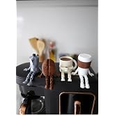 Sevimli Kahve K&ouml;şesi Biblo Seti - 4 Par&ccedil;a Sunum Seti - Moka Pot - Kahve Bardağı - Dekoratif Objeler