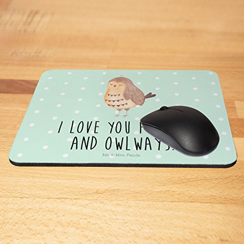 Mr. & Mrs. Panda Mauspad Druck Eule Zufrieden – 100% handmade in Norddeutschland – Eule, Eulen, Owl, Liebe, Partner, Freundin, Liebesbeweis, Hochzeitstag, I love you, love, allways, Wortspiel, Mouse Pad, Mousepad, Computer, PC, Männer, Mauspad, Maus, Geschenk, Druck, Schenken, Motiv, Arbeitszimmer, Arbeit, Büro Eule, Eulen, Owl, Liebe, Partner, Freundin, Liebesbeweis, Hochzeitstag, I love you, love, allways, Wortspiel, - 4