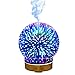 Produktbild Souarts 3D Glass Aroma Diffuser Duftlampen 3D Glas 100ml Nachtlampe mit 7 Farben Luftbefeuchter Nachtlicht Oil Düfte Humidifier für Badezimmer Yoga