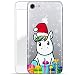 Produktbild Finoo Iphone 7 Hard Case Handy-Hülle Weihnachten Motiv | dünne stoßfeste Schutz-Cover Tasche mit lizensiertem Muster | Premium Case für Dein Smartphone| Einhorn Weihnachtsmütze Geschenke und Schnee