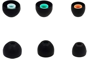 LALASTYLE Eartips Compatible with Sony WF-1000XM4 Earbuds, S/M/L 3 Pairs Soft Silicone Ear Tips Earbuds Tips, Compatible with Sony WF-1000XM4 Silicon Tips XM4 3 Pairs, SML, Black