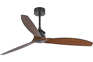 FARO BARCELONA Faro 33395 - JUST FAN Ventilatore da soffitto nero/legno con motore DC
