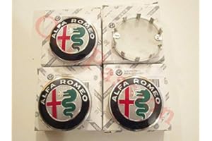 Lot de 4 cache-moyeux d'origine pour cercles en alliage avec logo Alfa Romeo