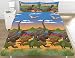 Produktbild Dinosaurier Welt Wende Dino Herde Einzelbett/Doppelbett Bettbezug Bettwäsche-Set Jurassic, 50 % Baumwolle / 50 % Polyester, Bettbezug Doppelbett