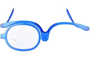 BETUED Klappbaren Make Up Schminkbrille, Make up Gläser, Make up Brille, vergrößern das rotierende Auge Das Vergrößerung Auge der einzelnen Linsen Frauen bilden die Schauspiele Lesebrillen falten(04#)