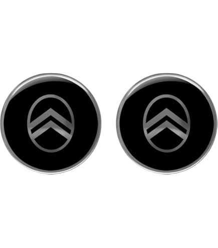 Autocollants Logo DS 3D Noir Lot De 2 | 12 Mm, Fabriqué En Italie | Revêtement Lenticulaire Haute Qualité