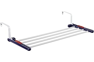 Leifheit Séchoir suspendu Quartett 20, séchoir à linge pour porte, radiateur, balcon, etc., étendoir suspendu avec longueur d'étendage de 2 m