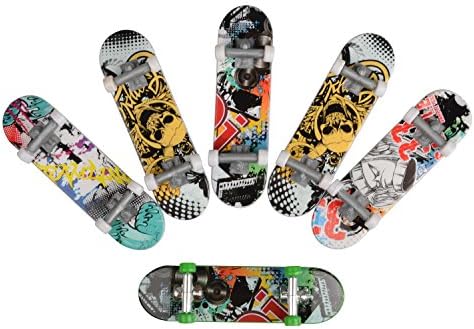 Mini Fingerboards, EarthSave 6 Pack Mini Finger Skate Truck Skateboard Toy Gift For Kids