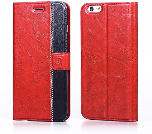 iPhone 6s Plus Leather Case, AiBOUSA® Premium Leather Wallet Case with [Kickstand] [Card Slots] [Magnetic Closure] Flip Cover Case for iphone 6/6s Plus 5.5