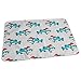 Produktbild Baby Reusable Diaper Changing Pad - Christmas Bass Fish Blue On Grey Stripes CBS_952 Portable Waterproof Urine Mat ((27.5 x 19.7 Inch), 70 x 50 cm)