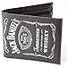 Price comparison product image Jack Daniels Classic White Logo Official New Black Leather Bi Fold Wallet