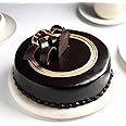 FlowerAura Tempting Truffle Chocolate Cake Gift's For Birthday, Anniversery, Valentine's Day, Mother's Day (0.5kg) (Same Day Delivery)